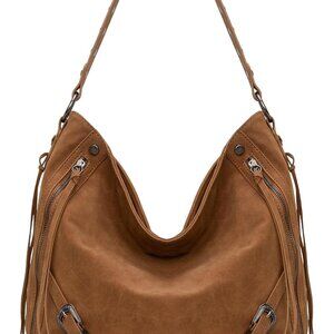 Wrangler Large Hobo Purses and Handbags for Women with Buckle and Fringe Zipper
